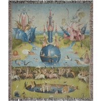 Garten Der Lüste, Gewebte Decke, Boho Feine Kunst Vintage Kunstdecke, Hieronymus Bosch, Mittelalter Dekor von PinePrintCo