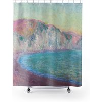 Monet Duschvorhang, Claude Monet, Regenbogen Badezimmer, Kunst Sonnenuntergang Malerei, Dekor, Ozean von PinePrintCo