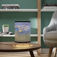 Monet Lampe, Seerosen, Malerei, Natur Stativ Dekor, Feine Kunst Kunst, Seerosenkunst von PinePrintCo