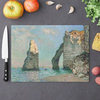 Monet Schneidebrett, Strand Claude Monet, Meeresküche, Strandküche, Meeresklippen, Meeresmalerei, Monetmalerei von PinePrintCo