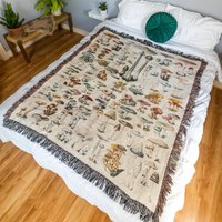 Pilz Decke, Gewebte Cottagecore Geschenk, Dekor, Wald Natur Decke von PinePrintCo