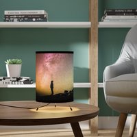 Weltraumlampe, Sternenlampe, Naturlampe, Galaxiefoto, Milchstraße, Nasa-Dekor, Weltraumgeschenk, Weltraum, Rotes Dekor, Weltraumdekor von PinePrintCo