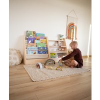 Set Von 2 Montessori-Spielzeugregal Und Bücherregal, Regale Für Kinder, Kinderaufbewahrung, Spielzeugregal, Étagère À Jouets, Kindermöbel, Schrank von Pineapple4Kids