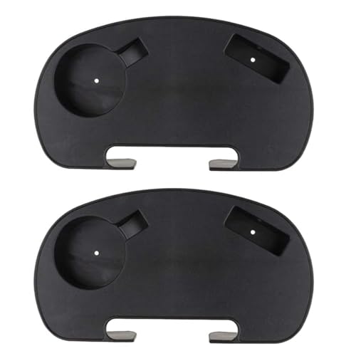 2pcs Cup Halter Tablett, Stuhlbecherhalter Strandstuhlschale für Schreibtisch mit mobilen Gerät faltungsliegender Tee Plastik von Pineeseatile