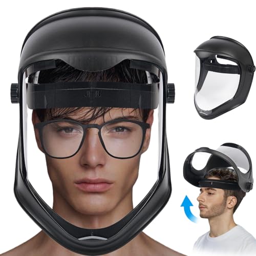 Face Shield Windproof Anti-fog Face Shield Mask Protective Full Face Mask Adjustable Breathable Flippable PC Impact Temperature Resistant Face Safety Face von Pineeseatile
