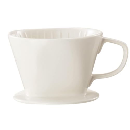 Keramikkaffeefilter wiederverwendbar über Kaffeemaschine Dripper mit 3 Tropflöchern weiß von Pineeseatile