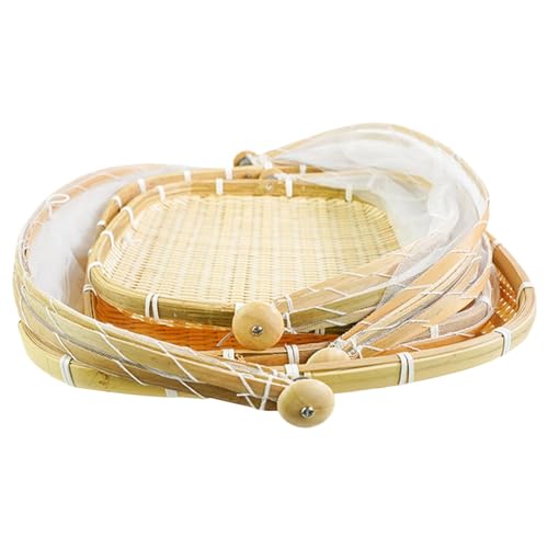 Mesh Food Covers, 3PCS -Bambus -Lebensmittelzelt, 14.11.16 -Zoll -Quadrat -Obstkorb mit Deckel, staubdicht von Pineeseatile