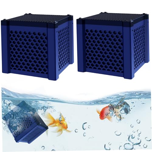 Pineeseatile Fischtankfilter, 2pcs Aquariumfilter, 4, 5 x 4, 3 x, 5 Zoll wiederverwendbares aktiviertes Kohlenstofffischtank zur Wasserreinigung, Teiche, Aquarium, Lagerung von Pineeseatile