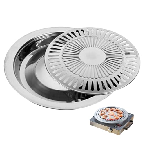 Pineeseatile Grillpfanne, Korean BBQ Grill Pan 12 runde Nicht-Safe Edelstahl Koreanisch für Innen im Freien Grill Cooking Pineeseatile Grillpfanne, Korean BBQ Grill Pan 12 runde Nicht-Safe Edelstahl Koreanisch für Innen im Freien Grill Cooking von Pineeseatile