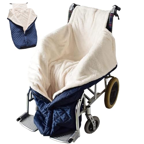 Pineeseatile Rollstuhldecke Erwachsene wasserdichte Winterrollstuhl gemütlich mit Fleece ausgekleidet und Reißverschluss universeller Pass von Pineeseatile