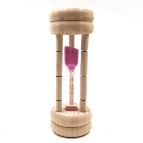 Sandtimer 3 Minuten Sanduhr Holz Eier Timer Timer Küchentimer Innenausstattung, zufällige Farbe von Pineeseatile
