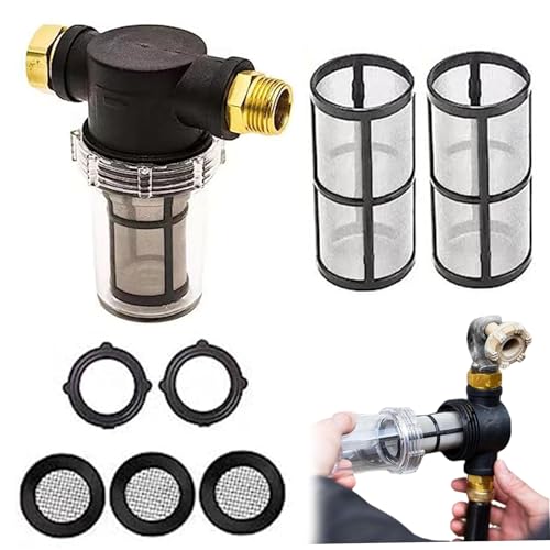 Siebfilter für Gartenschlauch, 3/4 Zoll Sedimentfilter für Gartenschlauch mit 100er Maschensieb, Gartenschlauchsieb mit 2 O-Ringen und 3 Filterschlauchdichtungen für Hochdruckreiniger, Siebfilter Siebfilter für Gartenschlauch, 3/4 Zoll Sedimentfilter für Gartenschlauch mit 100er Maschensieb, Gartenschlauchsieb mit 2 O-Ringen und 3 Filterschlauchdichtungen für Hochdruckreiniger, Siebfilter von Pineeseatile