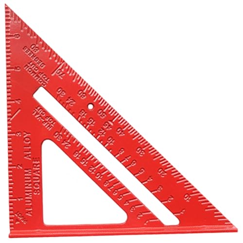 Tischtischquadrat 7 Zoll 45 °/90 °/180 ° Messung Holzbearbeitung quadratischer multifunktionales Aluminiumlegierwerkzeug Professionelles und tragbares Dreieckslineer Holzbearbeitungswerkzeuge, Framin von Pineeseatile