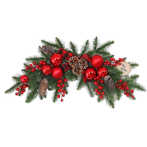 Weihnachtsbirg 25.6 '' Künstliche Weihnachts -Tür -Swag mit Bällen und roten Beeren, die Ornament für Haustür, Treppe, Fenster, Regal, Stil 1, Ornamente hängen Weihnachtsbirg 25.6 '' Künstliche Weihnachts -Tür -Swag mit Bällen und roten Beeren, die Ornament für Haustür, Treppe, Fenster, Regal, Stil 1, Ornamente hängen von Pineeseatile