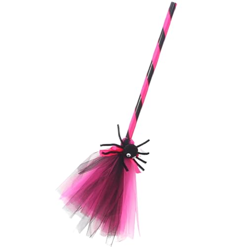 Witch Besen 26 Zoll Plastik Witches Besenstiel lustige Fliegende Hexenbesen Kinder Witch Breomstick für Halloween Haunted House Decor Party Supplies von Pineeseatile