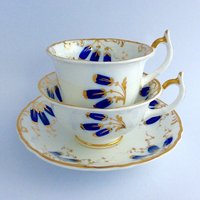 Superb Rockingham Trio Um 1830, Puce Griffin Mark, Kostenloser Versand von PingPingPorcelain