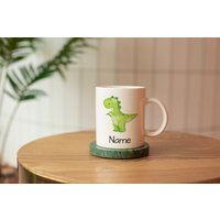 Personalisierte Dino Tasse Mit Namen, Personalisierbare Tasse, Kindertasse Dinosaurier, Namenstasse, Dinotasse, Dinosaurier von Pingoala