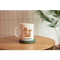 Personalisierte Eichhörnchen Tasse Mit Namen, Personalisierbare Tasse, Kindertasse Eichhörnchen, Namenstasse von Pingoala