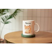 Personalisierte Fuchs Tasse Mit Namen, Personalisierbare Tasse, Kindertasse Fuchs, Namenstasse von Pingoala