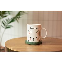 Personalisierte Katze Tasse Mit Namen, Personalisierbare Tasse, Geschenk Für Freundin, Katze, Namenstasse von Pingoala