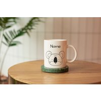 Personalisierte Koala Tasse Mit Namen, Personalisierbare Tasse, Kindertasse Koala, Namenstasse von Pingoala