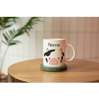 Personalisierte Kuh Tasse Mit Namen, Personalisierbare Tasse, Kindertasse Kuh, Namenstasse von Pingoala