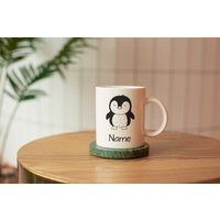 Personalisierte Pinguin Tasse Mit Namen, Personalisierbare Tasse, Kindertasse Pinguin, Namenstasse von Pingoala