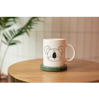 Tasse Koala, Koalatasse, Keramiktasse Doodle Weiße Aus Keramik von Pingoala