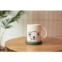 Tasse Koala, Koalatasse, Keramiktasse Doodle Weiße Aus Keramik von Pingoala