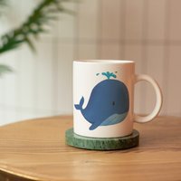 Tasse Wal, Waltasse, Keramiktasse Geschenk Für Freundin, Kind Zur Einschulung von Pingoala