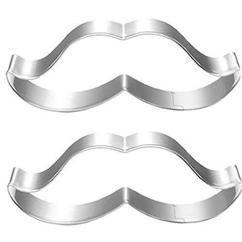 PiniceCore 2 Stück Edelstahl-Kuchen-Form-bart-Schnurrbart-geformte Plätzchen-cutt Manuelle Ausstecher Küche Kochen Backen-Werkzeuge PiniceCore 2 Stück Edelstahl-Kuchen-Form-bart-Schnurrbart-geformte Plätzchen-cutt Manuelle Ausstecher Küche Kochen Backen-Werkzeuge von PiniceCore