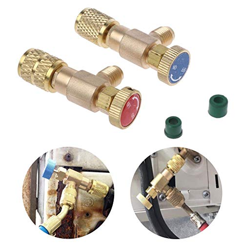 2 Stück Kältefüller Sicherheitsventil Schnellkupplung Klimaanlage R410A R22 Adapter von PiniceCore