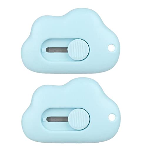 PiniceCore 2 Stücke Mini Cloud Utility Messer Automatische 9mm Stahlklinge Papierschneideröffner Für Briefkasten von PiniceCore