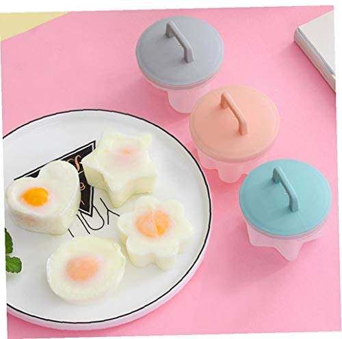 4 Pcs/Set Cute Egg Poacher Plastic Egg Boiler Kitchen Egg Cooker Tools Egg Mold Form Maker with Lid Brush Pancake von PiniceCore