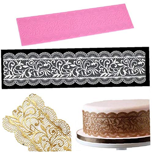 New Flower Silicone Lace Impression Mold Cake Decor Bake Emboss Mat Mould Craft Kitchen Baking Tools von PiniceCore