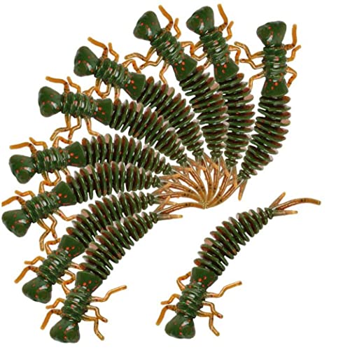PiniceCore 10 Stücke Künstliche Minnow Köder Köder Larve Weiche Köder Realistische Schwimmen Köder Köder Fanggetriebe 75 Mm von PiniceCore
