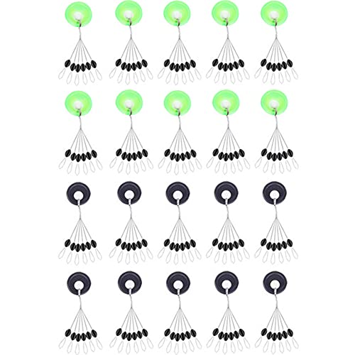 PiniceCore 120pcs / Set Fischen Bobber Beads Stopper Float Senkblei Stops Angelgerät Zubehör Für Line Number 0,4-2,0 Olive von PiniceCore