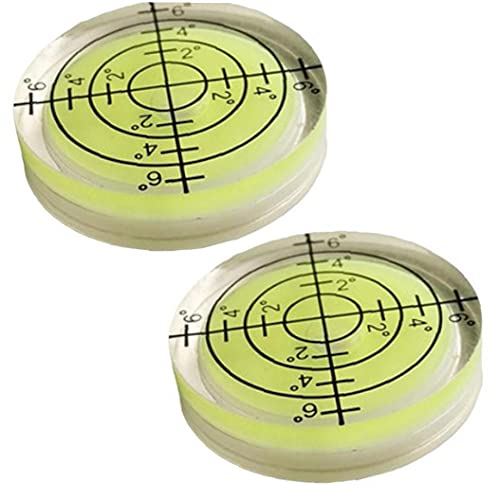 PiniceCore 2 Stücke 32 * 7mm Präzision Bubble Level Grad Mark Oberfläche Rundkreis Messkit Weiß Grün Blau Messwerkzeug von PiniceCore