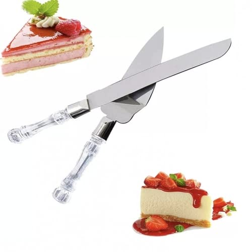 PiniceCore 2 Stücke Hochzeitstorte Messer Und Server Set Kuchenschneider Hochzeitsmesser Für Geburtstagsjubiläumsferienfeier von PiniceCore