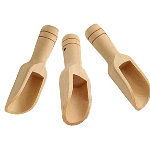 3 Stücke Mini Holzschaufel Bad Salt Löffel Süßigkeiten Mehl Löffel Scoops Küchenutensilien von PiniceCore