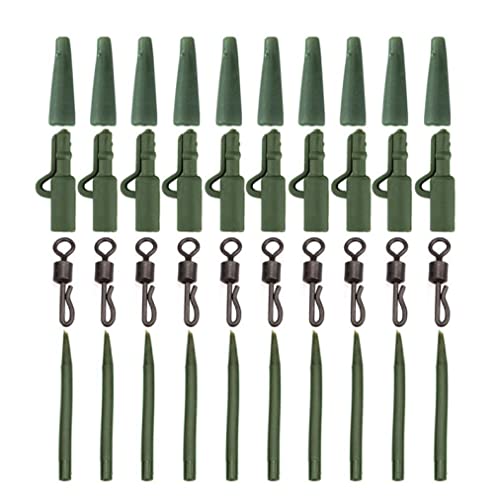 PiniceCore 40 Stücke Angelkarpfen Tackle Blei Clips Angeln Werkzeug Körper Q-förmige Schwebe Anti Knothülse Pesca Karpfen Set PiniceCore 40 Stücke Angelkarpfen Tackle Blei Clips Angeln Werkzeug Körper Q-förmige Schwebe Anti Knothülse Pesca Karpfen Set von PiniceCore
