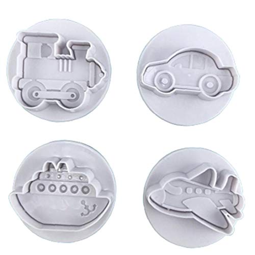 PiniceCore 4pcs Plastik Plätzchenausstecher Flugzeug Fahrzeugtank Auto-Form-ausstechformen Fondant Gebäckform Kuchen, Die Werkzeuge Süßigkeiten Formen PiniceCore 4pcs Plastik Plätzchenausstecher Flugzeug Fahrzeugtank Auto-Form-ausstechformen Fondant Gebäckform Kuchen, Die Werkzeuge Süßigkeiten Formen von PiniceCore