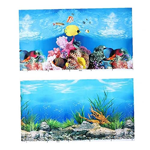 PiniceCore Fischtank Hintergrund Aufkleber Aquarium Poster Tapete Fischtank Dekorative Bilder Unterwasserkulisse Dekor von PiniceCore