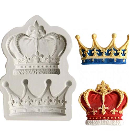 PiniceCore König Prinzessin Königin-Krone 3D-Silikon-Form-Fondant-Kuchen-Kuchen, die Werkzeuge Lehm Soap-Schokoladen-Form von PiniceCore