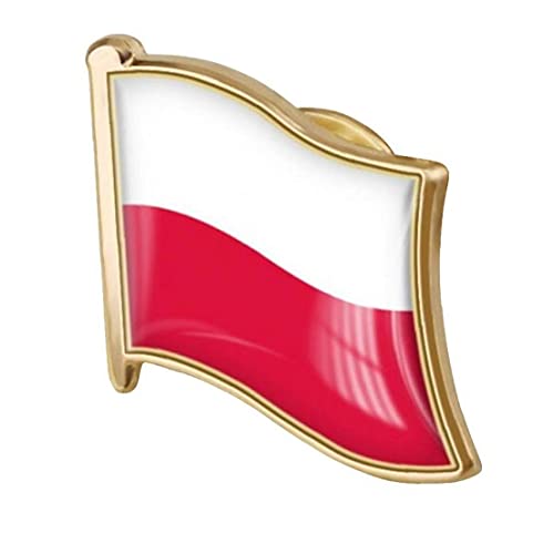 PiniceCore Polen Flagge Brosche Metall-Abzeichen Brosche Polnische Markierungsfahnen-Revers-Abzeichen Süd-polnische Flagge National Emblem von PiniceCore