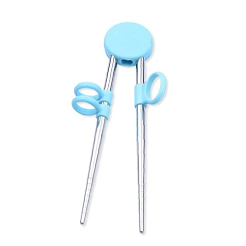Zonster 1 Paar Kindertraining Essstäbchen Safe Edelstahl Essstäbchen Set Wiederverwendbarer Lernen Essstäbchen Helfer Leichte Metall Essstäbchen Für Kinder Erwachsene Und Anfänger (zufällige Farbe) von PiniceCore