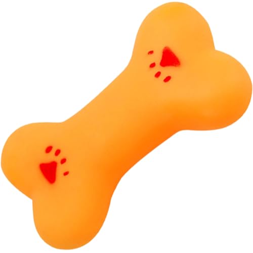 Zonster 1 Stück 8.5 * 2 cm Mini Kauen Spielzeug Reizend Haustier Hund Welpen Katze Kauen Weiche Kleine Gummi Kauen Knochen Quietscher Quietschender Sound Spielen Spielzeug von PiniceCore