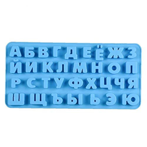 Russisches Alphabet Silikonform Buchstaben Schokoladenform 3D Kuchen Dekorieren Werkzeuge Tablett Fondant Formen Gelee Kekse Backform von PiniceCore