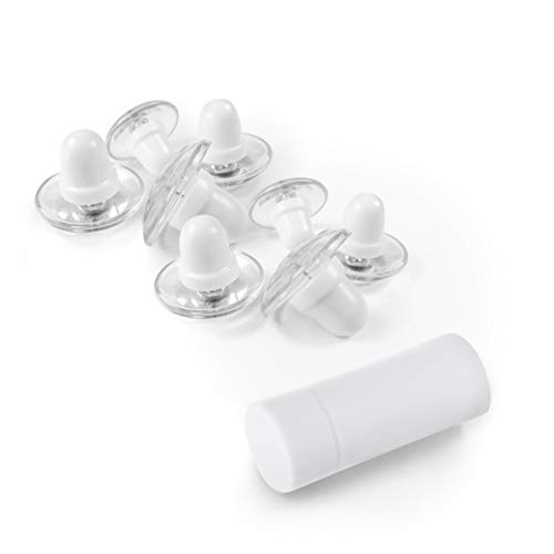 Pinion Pins Magnetische Befestigungssystem (8er Set) Bettdecken-Clip, Befestigungen, Dekoration und vieles mehr! (8er Set, Klar und Weiß) von Pinion Pins
