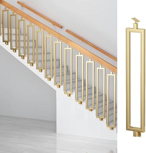 Pink Palm Treppengeländer, rechteckige Hohleisen-Baluster, Innentreppenspindeln Gold, Treppengeländer-Systempfosten mit Verstellbarer Halterung Pink Palm Treppengeländer, rechteckige Hohleisen-Baluster, Innentreppenspindeln Gold, Treppengeländer-Systempfosten mit Verstellbarer Halterung von Pink Palm